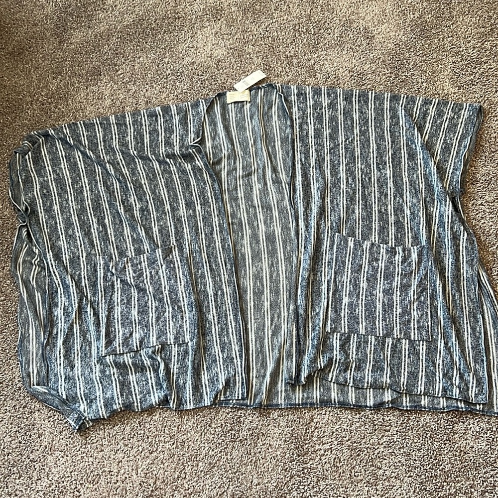 NWT Anthropologie Blue and White Striped Wrap